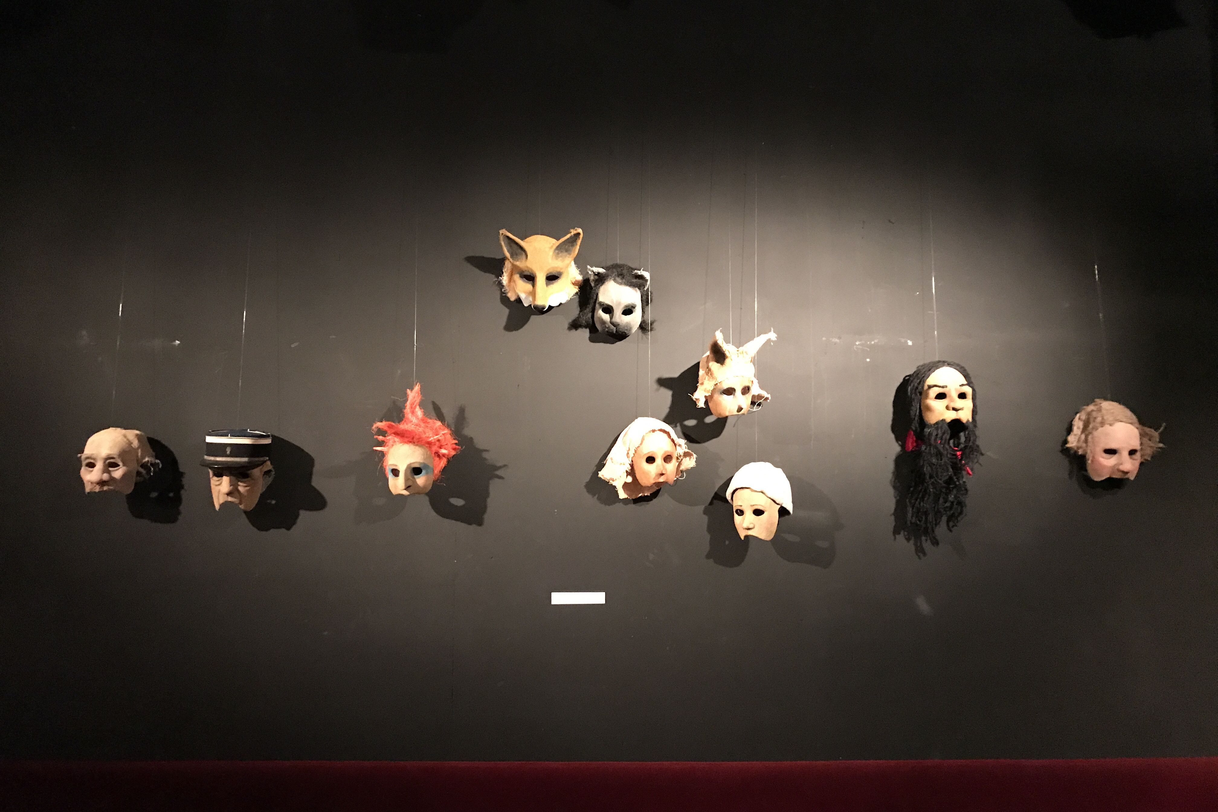 Exposition des masques de Pinocchio